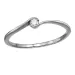lab grown diamant solitairering i rodinert sølv