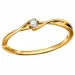 lab grown diamant solitairering i forgylt sølv