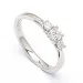 diamant ring i 14 karat hvitt gull 0,21 ct 0,132 ct