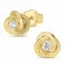 zirkon ørestikker i 9 karat gull med zirkon - Gold Collection