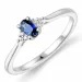 diamantring i 14 karat hvitt gull 0,03 ct 0,35 ct