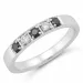 Diamantring i 14 karat hvitt gull 0,10 ct 0,15 ct