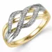 diamant ring i 14 karat gull med rhodium 0,10 ct