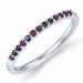 rubin ring i 14 karat hvitt gull 0,16 ct 0,14 ct