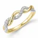 diamantring i 14 karat gull og hvitt gull 0,13 ct