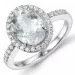 oval diamantring i 14 karat hvitt gull 0,30 ct 2,55 ct