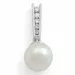 perle anheng i 14 karat hvitt gull 0,05 ct