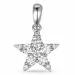 diamant anheng i 14 karat hvitt gull 0,33 ct