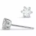 2 x 0,25 ct diamant solitaireørepynt i 14 karat hvitt gull med diamant 
