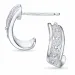 diamant halvcreol i 14 karat hvitt gull med diamant 