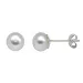 7 mm Støvring Design hvite perle øredobber i sølv
