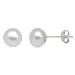 8 mm Støvring Design hvite perle øredobber i sølv