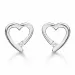 lille Støvring Design hjerte øredobber i sølv hvit zirkon