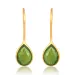 peridot øredobber i forgylt sølv - Loom Stones