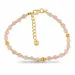 rosa kalsedon armbånd i forgylt sølv 14 cm 7 cm x 5,12 mm