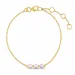 perle armbånd i forgylt sølv 15,0 cm plus 3,0 cm x 4,0 mm