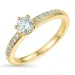 zirkon ring i 9 karat gull
