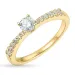 zirkon ring i 9 karat gull
