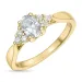 zirkon ring i 9 karat gull