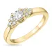 zirkon ring i 9 karat gull