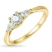 zirkon ring i 9 karat gull