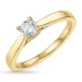 zirkon solitairering i 9 karat gull