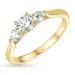 zirkon ring i 9 karat gull