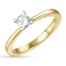4,7 mm zirkon gullring i 9 karat gull