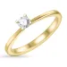 4,0 mm zirkon gullring i 9 karat gull