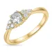 zirkon ring i 9 karat gull