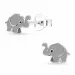 elefant barneøredobb i sølv