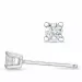 2 x 0,10 ct diamant solitaireørepynt i 14 karat hvitt gull med diamant