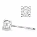 2 x 0,25 ct diamant solitaireørepynt i 14 karat hvitt gull med diamant