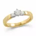 diamantring i 14 karat gull og hvitt gull 0,36 ct