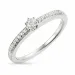 diamant ring i 14 karat hvitt gull 0,09 ct 0,076 ct