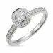 diamantring i 14 karat hvitt gull 0,34 ct