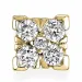 firkantet diamantanheng i 14 karat gull 0,16 ct