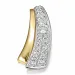 abstrakt diamant anheng i 14 karat gull og hvitt gull 0,15 ct
