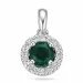 smaragd diamantanheng i 14 karat hvitt gull 0,35 ct 0,12 ct