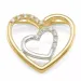 hjerte diamantanheng i 14 karat gull 0,05 ct