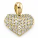 hjerte diamantanheng i 14 karat gull 0,35 ct