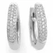 diamant creol i 14 karat hvitt gull med diamant 