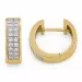 13 mm diamant creol i 14 karat gull og hvitt gull med diamant 