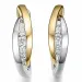 13 mm diamant creol i 14 karat gull og hvitt gull med diamant 