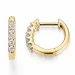 13 mm diamant briljantøredobb i 14 karat gull med diamant