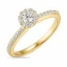 rund diamant gull ring i 14 karat gull 0,15 ct 0,188 ct