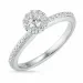 rund diamant hvittgulls ring i 14 karat hvitt gull 0,15 ct 0,188 ct