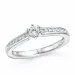 hvit diamant ring i 14 karat hvitt gull 0,14 ct 0,162 ct