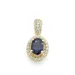 rundt diamantanheng i 14 karat gull 0,14 ct 1,05 ct