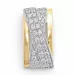 diamantanheng i 14 karat gull og hvitt gull 0,47 ct
